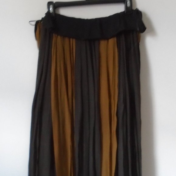 CHLOE silk crepe layer skirt maxi Brown / Smoke 91L luxury France 38 30" W - Picture 3 of 10